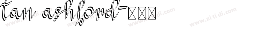 tan ashford字体转换